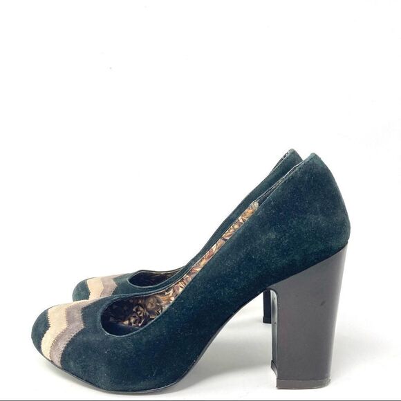 Missoni by Target Chevron Striped Toe Black Suede Pumps Size 8 - Picture 6 of 8